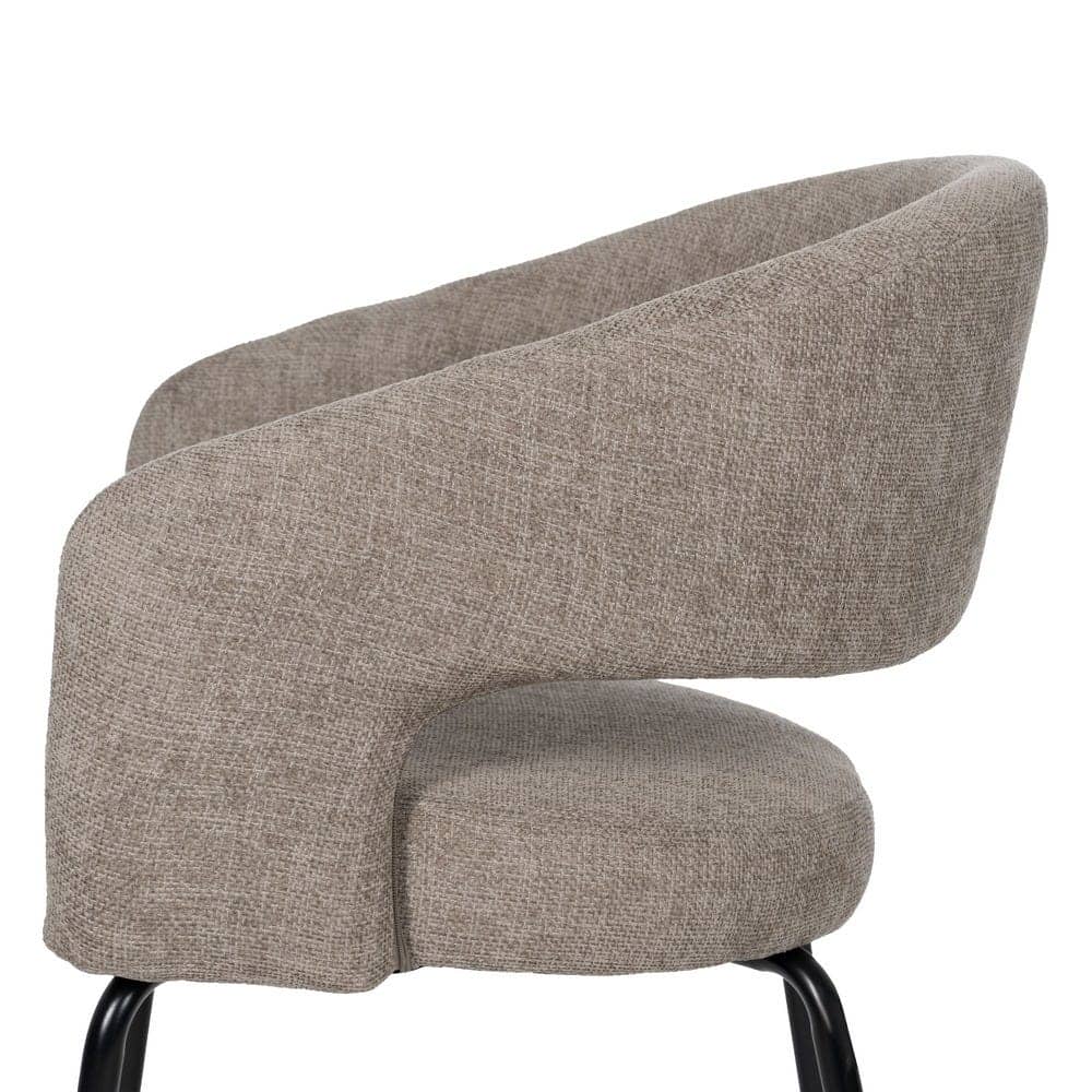 Pack de 2 Sillas Ivenel Gris Tejido con Patas de Hierro - Diseño Contemporáneo y Comodidad Ergonomica para Comedores y Oficinas - Imagen 7