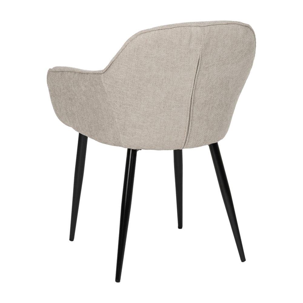 Pack de 2 Sillas Milton Gris Tejido con Patas de Hierro - Diseño Moderno y Confortable para Salón y Comedor, 83 cm, Soporte hasta 140 kg, Sin Montaje - Imagen 4