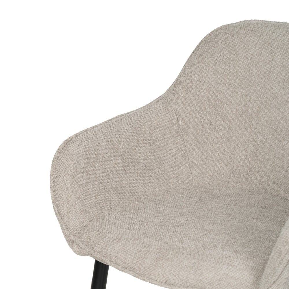 Pack de 2 Sillas Milton Gris Tejido con Patas de Hierro - Diseño Moderno y Confortable para Salón y Comedor, 83 cm, Soporte hasta 140 kg, Sin Montaje - Imagen 6