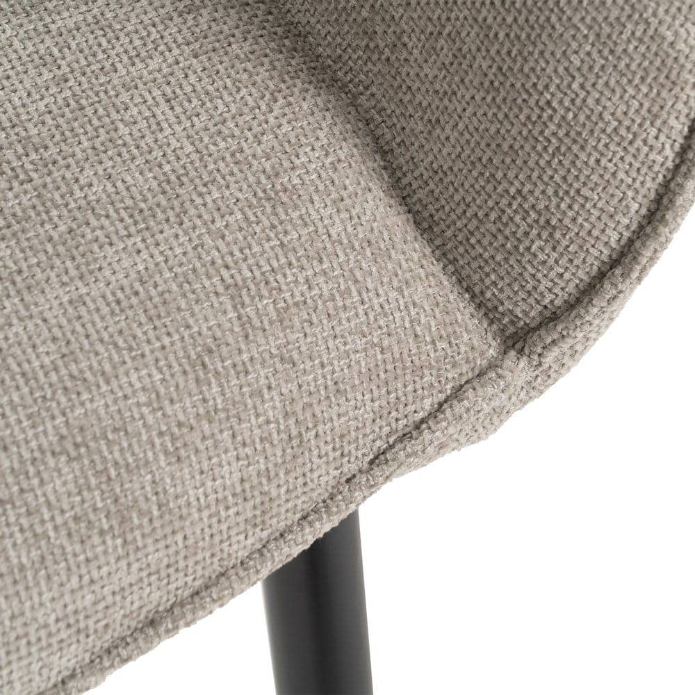 Pack de 2 Sillas Milton Gris Tejido con Patas de Hierro - Diseño Moderno y Confortable para Salón y Comedor, 83 cm, Soporte hasta 140 kg, Sin Montaje - Imagen 8
