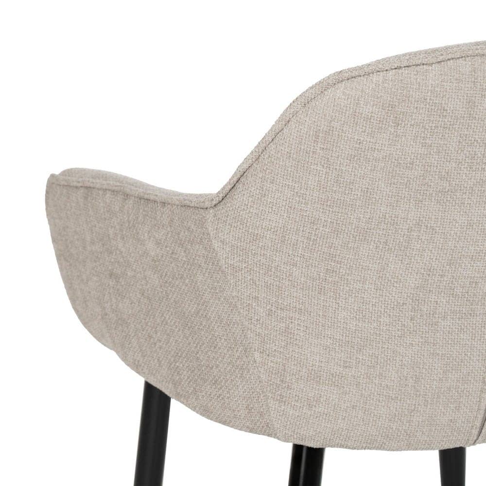 Pack de 2 Sillas Milton Gris Tejido con Patas de Hierro - Diseño Moderno y Confortable para Salón y Comedor, 83 cm, Soporte hasta 140 kg, Sin Montaje - Imagen 9