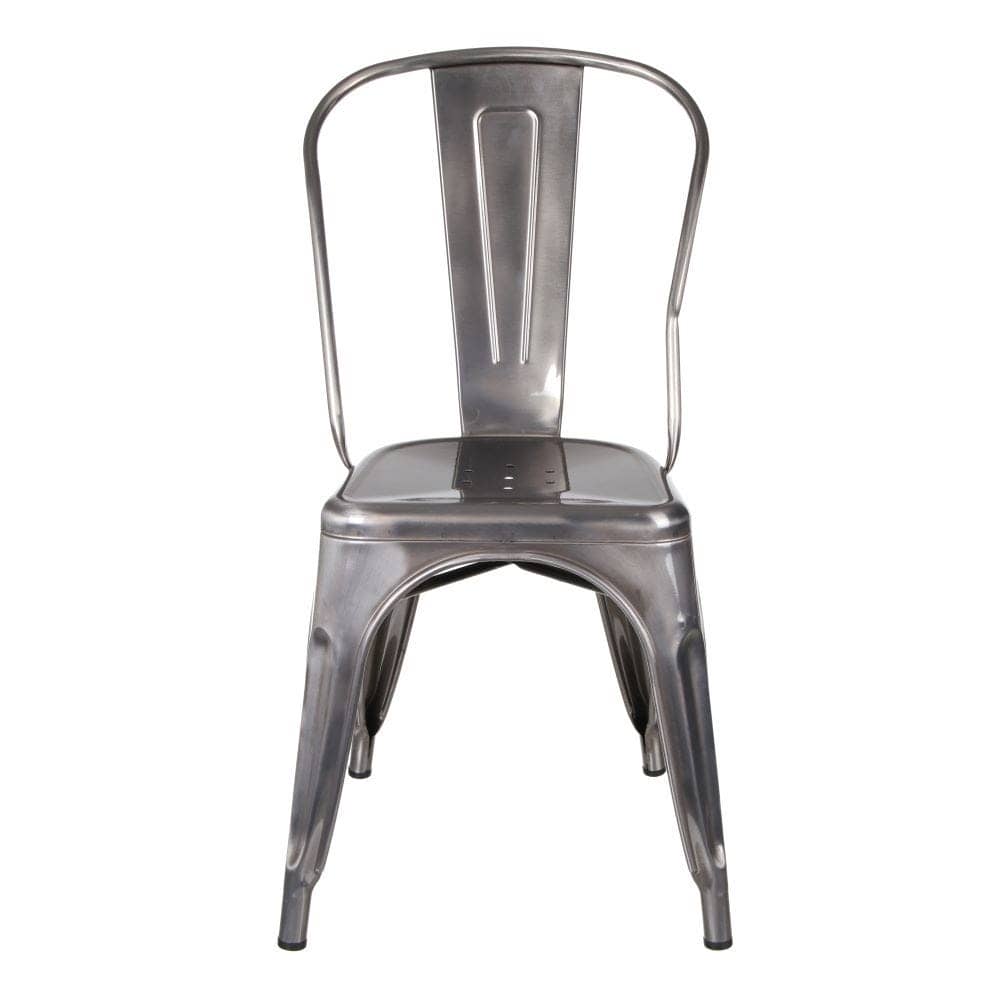 Pack 2 Sillas Industriales de Metal Plateadas 85 cm Archer - Imagen 3