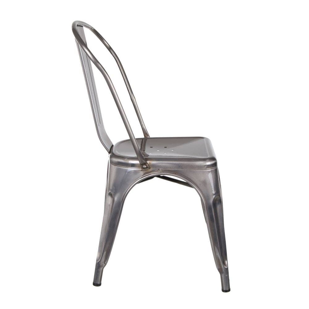 Pack 2 Sillas Industriales de Metal Plateadas 85 cm Archer - Imagen 4
