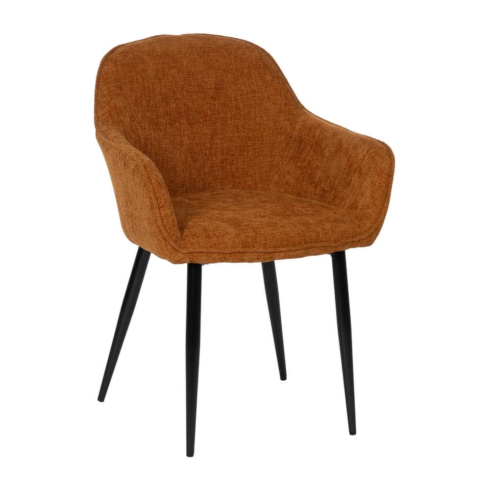 Pack de 2 Sillas Milton Marrón con Tejido Resistente y Base Metálica - Diseño Moderno y Confort para Comedor y Oficina, 83 cm, Soportan hasta 140 kg, Sin Montaje - Imagen 2