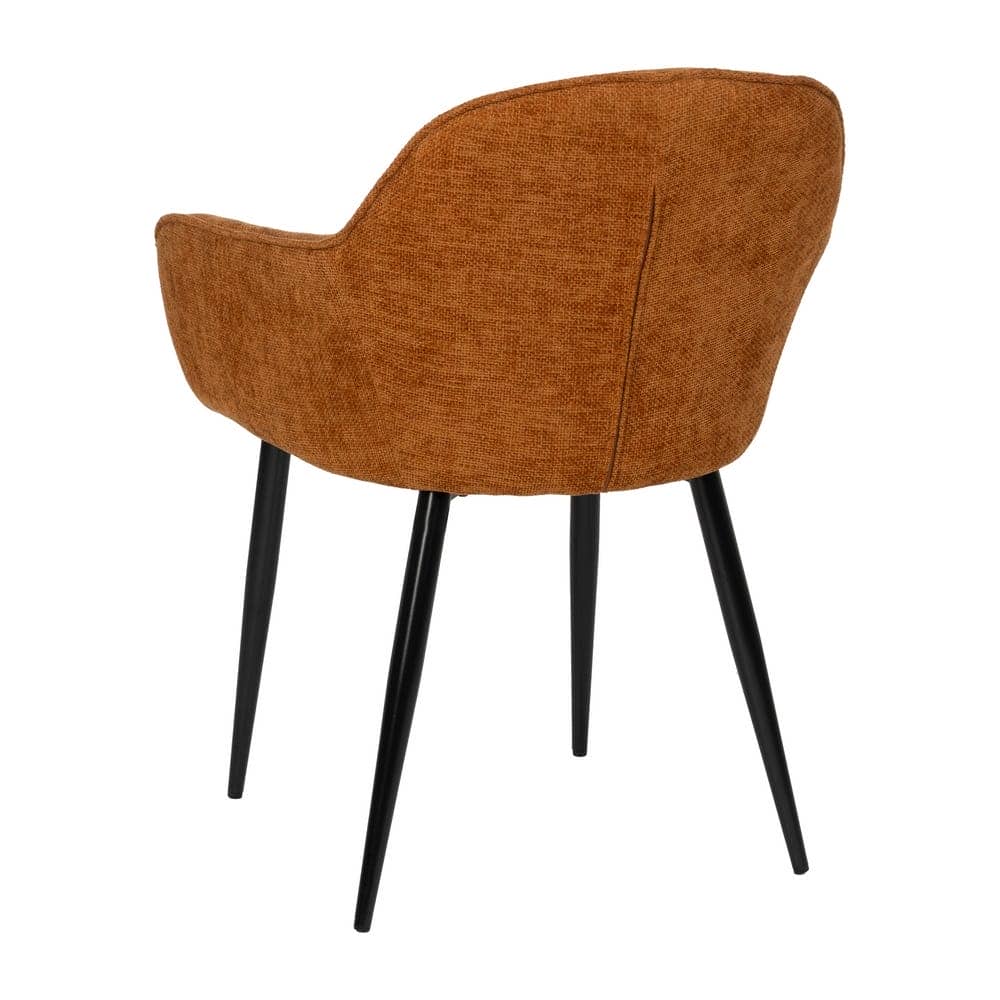 Pack de 2 Sillas Milton Marrón con Tejido Resistente y Base Metálica - Diseño Moderno y Confort para Comedor y Oficina, 83 cm, Soportan hasta 140 kg, Sin Montaje - Imagen 4