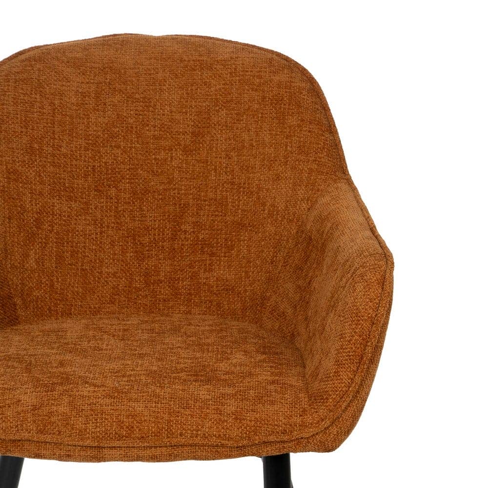 Pack de 2 Sillas Milton Marrón con Tejido Resistente y Base Metálica - Diseño Moderno y Confort para Comedor y Oficina, 83 cm, Soportan hasta 140 kg, Sin Montaje - Imagen 5