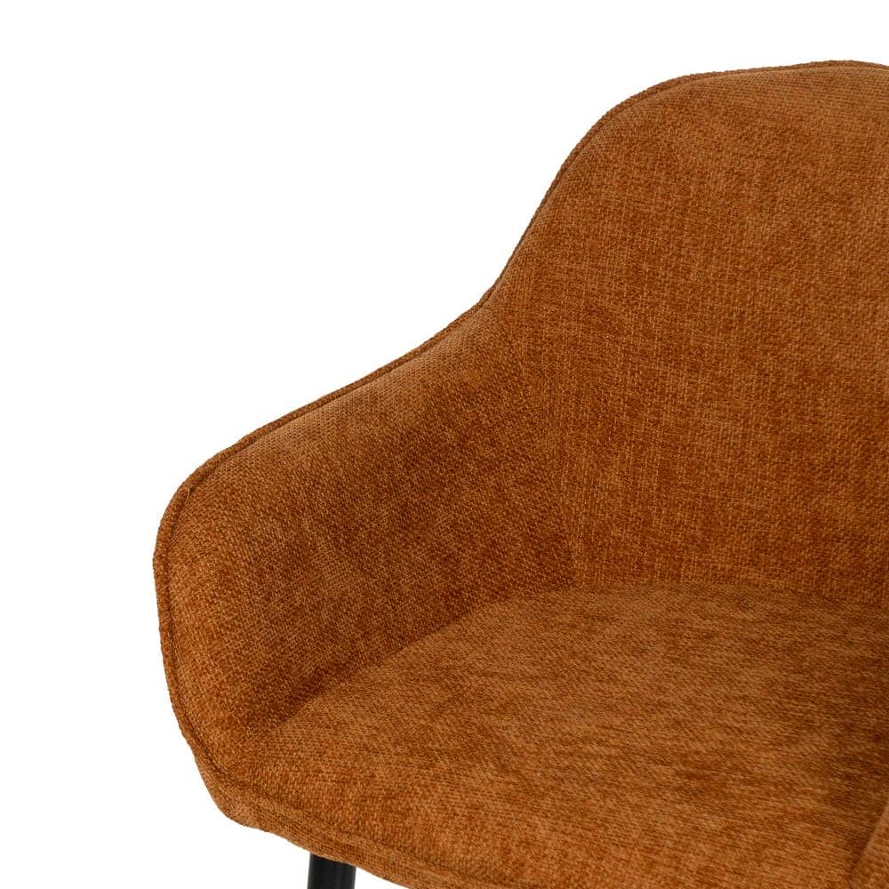 Pack de 2 Sillas Milton Marrón con Tejido Resistente y Base Metálica - Diseño Moderno y Confort para Comedor y Oficina, 83 cm, Soportan hasta 140 kg, Sin Montaje - Imagen 6
