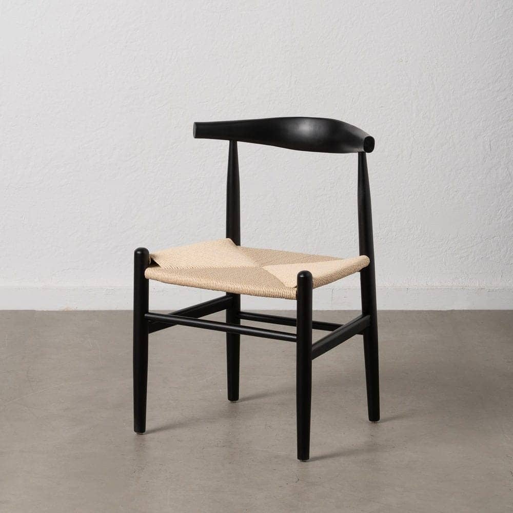 Pack de 2 Sillas Marcus Negras de Madera y Fibra - Elegancia y Comodidad para Comedores y Salas (77 cm) - Imagen 15