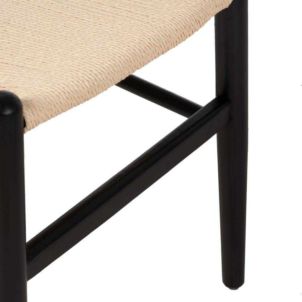 Pack de 2 Sillas Marcus Negras de Madera y Fibra - Elegancia y Comodidad para Comedores y Salas (77 cm) - Imagen 10