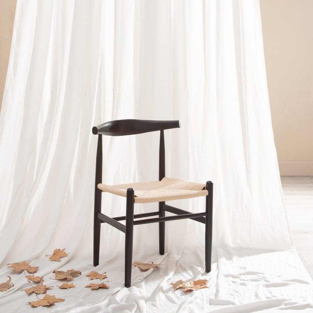 Pack de 2 Sillas Marcus Negras de Madera y Fibra - Elegancia y Comodidad para Comedores y Salas (77 cm) - Imagen 16