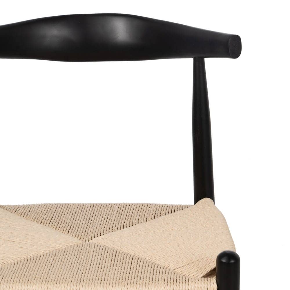 Pack de 2 Sillas Marcus Negras de Madera y Fibra - Elegancia y Comodidad para Comedores y Salas (77 cm) - Imagen 5