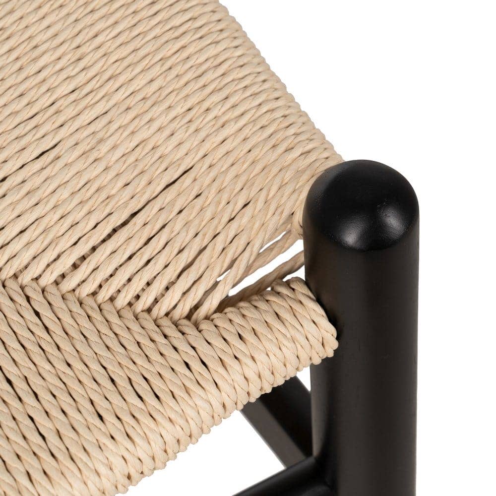 Pack de 2 Sillas Marcus Negras de Madera y Fibra - Elegancia y Comodidad para Comedores y Salas (77 cm) - Imagen 7