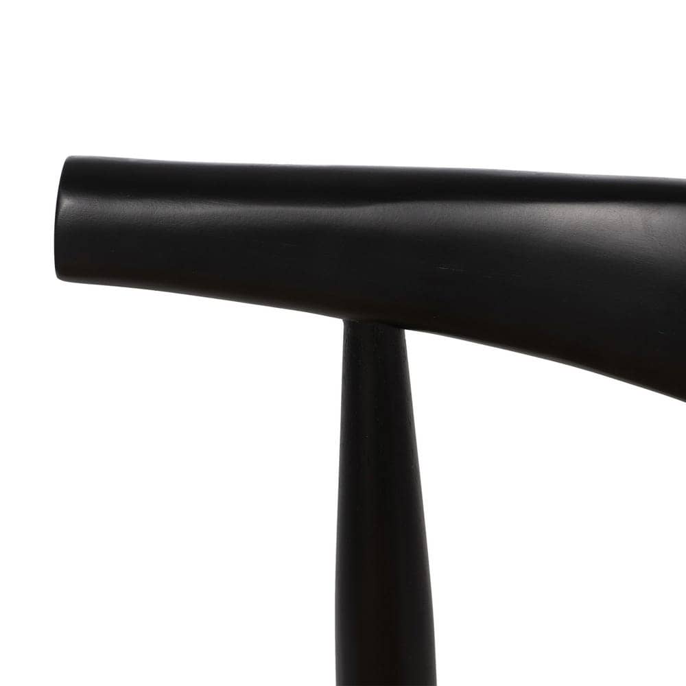 Pack de 2 Sillas Marcus Negras de Madera y Fibra - Elegancia y Comodidad para Comedores y Salas (77 cm) - Imagen 8