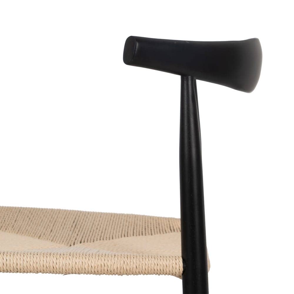 Pack de 2 Sillas Marcus Negras de Madera y Fibra - Elegancia y Comodidad para Comedores y Salas (77 cm) - Imagen 9