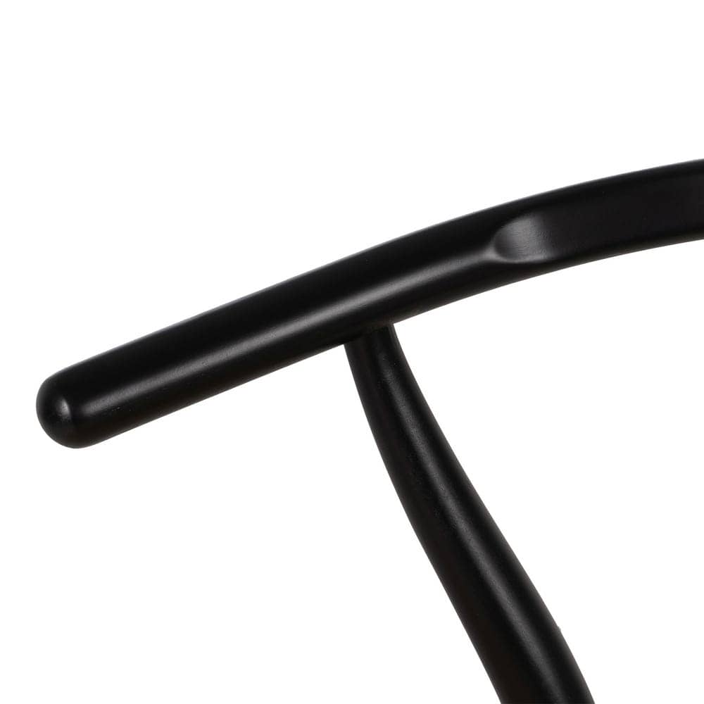 Pack de 2 Sillas Nolan Negras de Madera y Cuerda Tejida - Diseño Contemporáneo y Elegante para Comedores y Salones Modernos, 77 cm - Imagen 6