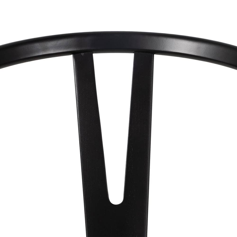 Pack de 2 Sillas Nolan Negras de Madera y Cuerda Tejida - Diseño Contemporáneo y Elegante para Comedores y Salones Modernos, 77 cm - Imagen 8