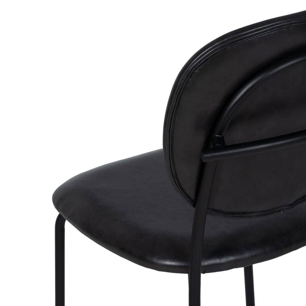 Pack de 2 Sillas Thatcher Negras de Piel Sintética y Metal - Diseño Industrial, Comodidad y Estabilidad 84 cm - Imagen 10