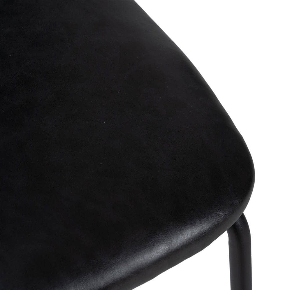 Pack de 2 Sillas Thatcher Negras de Piel Sintética y Metal - Diseño Industrial, Comodidad y Estabilidad 84 cm - Imagen 9