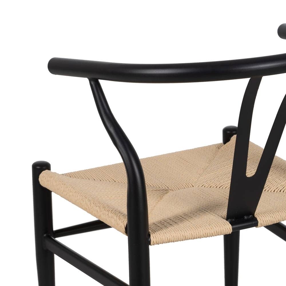 Pack de 2 Sillas de Metal Negra Austin - Diseño Moderno y Elegante para Comedor y Sala de Estar (75 cm) - Imagen 10