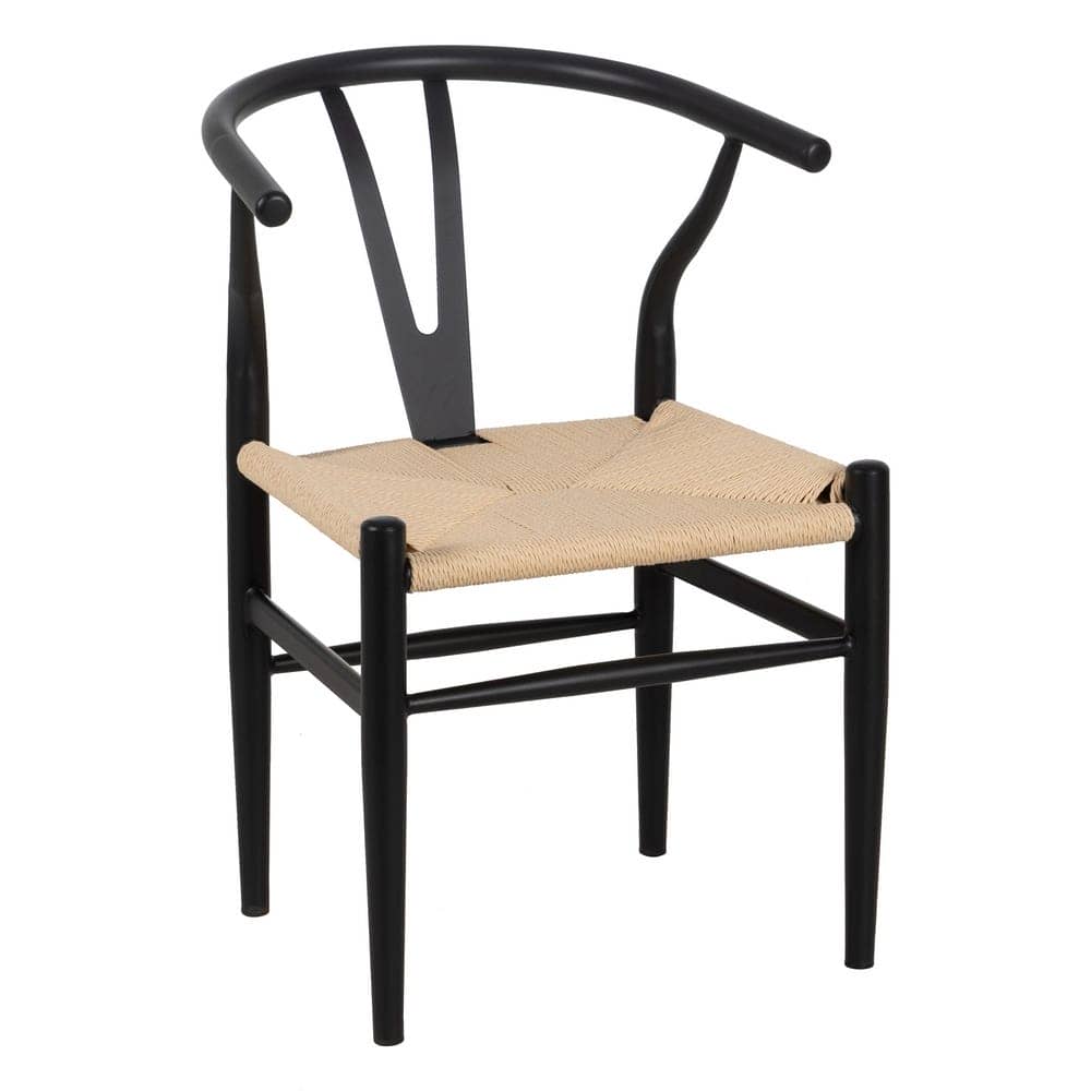 Pack de 2 Sillas de Metal Negra Austin - Diseño Moderno y Elegante para Comedor y Sala de Estar (75 cm) - Imagen 2