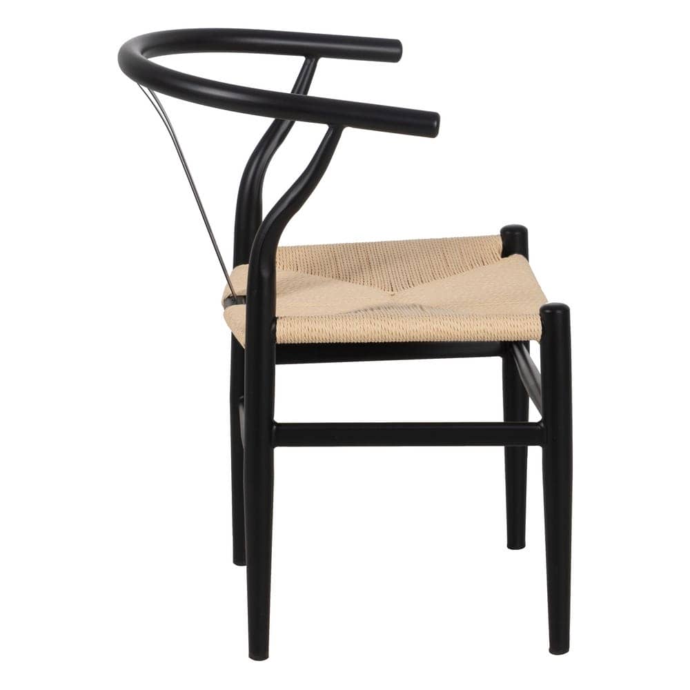 Pack de 2 Sillas de Metal Negra Austin - Diseño Moderno y Elegante para Comedor y Sala de Estar (75 cm) - Imagen 3