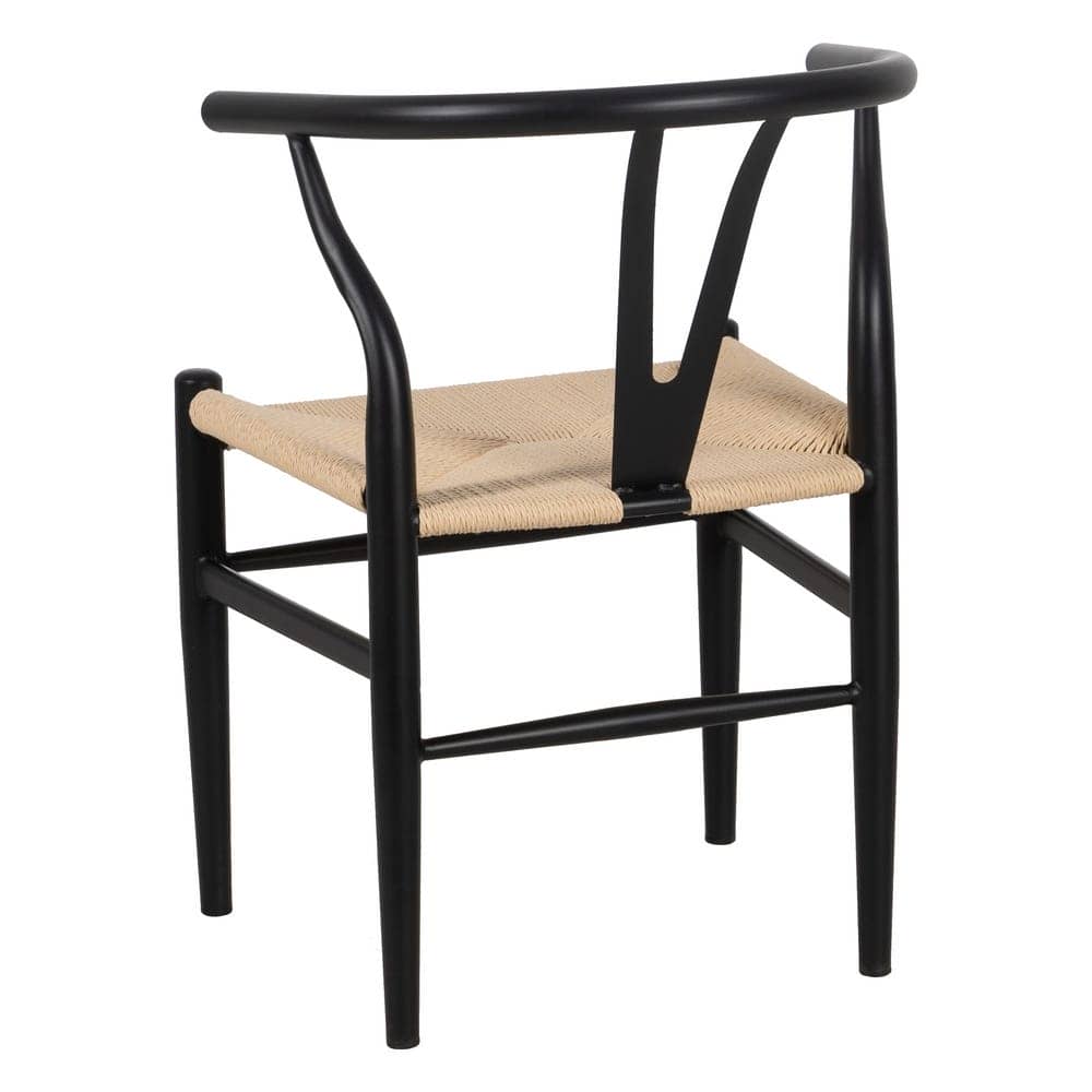 Pack de 2 Sillas de Metal Negra Austin - Diseño Moderno y Elegante para Comedor y Sala de Estar (75 cm) - Imagen 4
