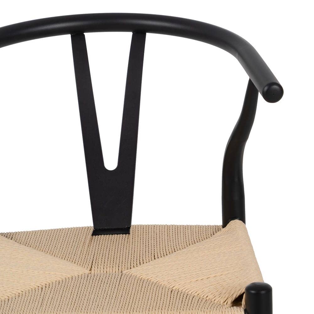 Pack de 2 Sillas de Metal Negra Austin - Diseño Moderno y Elegante para Comedor y Sala de Estar (75 cm) - Imagen 5
