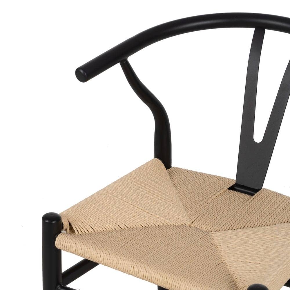 Pack de 2 Sillas de Metal Negra Austin - Diseño Moderno y Elegante para Comedor y Sala de Estar (75 cm) - Imagen 6