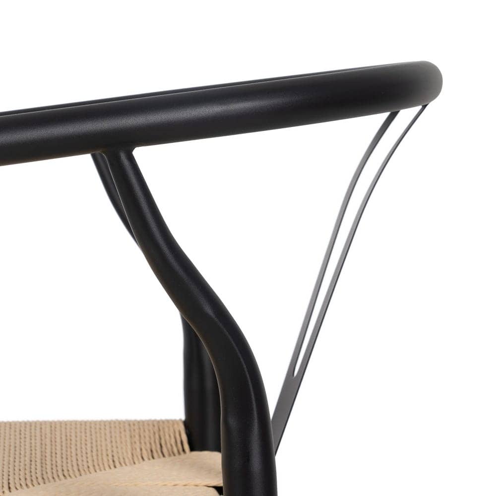 Pack de 2 Sillas de Metal Negra Austin - Diseño Moderno y Elegante para Comedor y Sala de Estar (75 cm) - Imagen 7