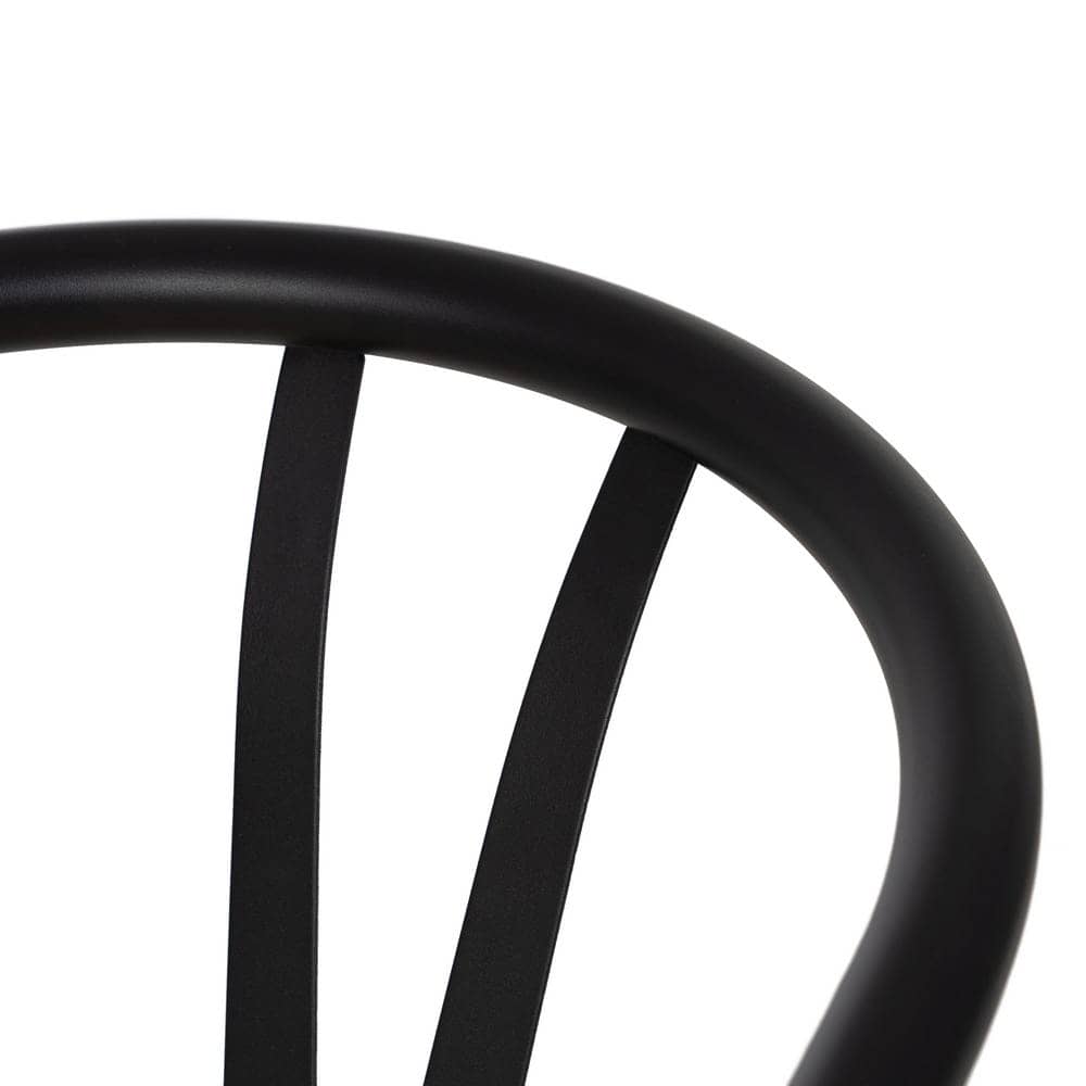 Pack de 2 Sillas de Metal Negra Austin - Diseño Moderno y Elegante para Comedor y Sala de Estar (75 cm) - Imagen 8