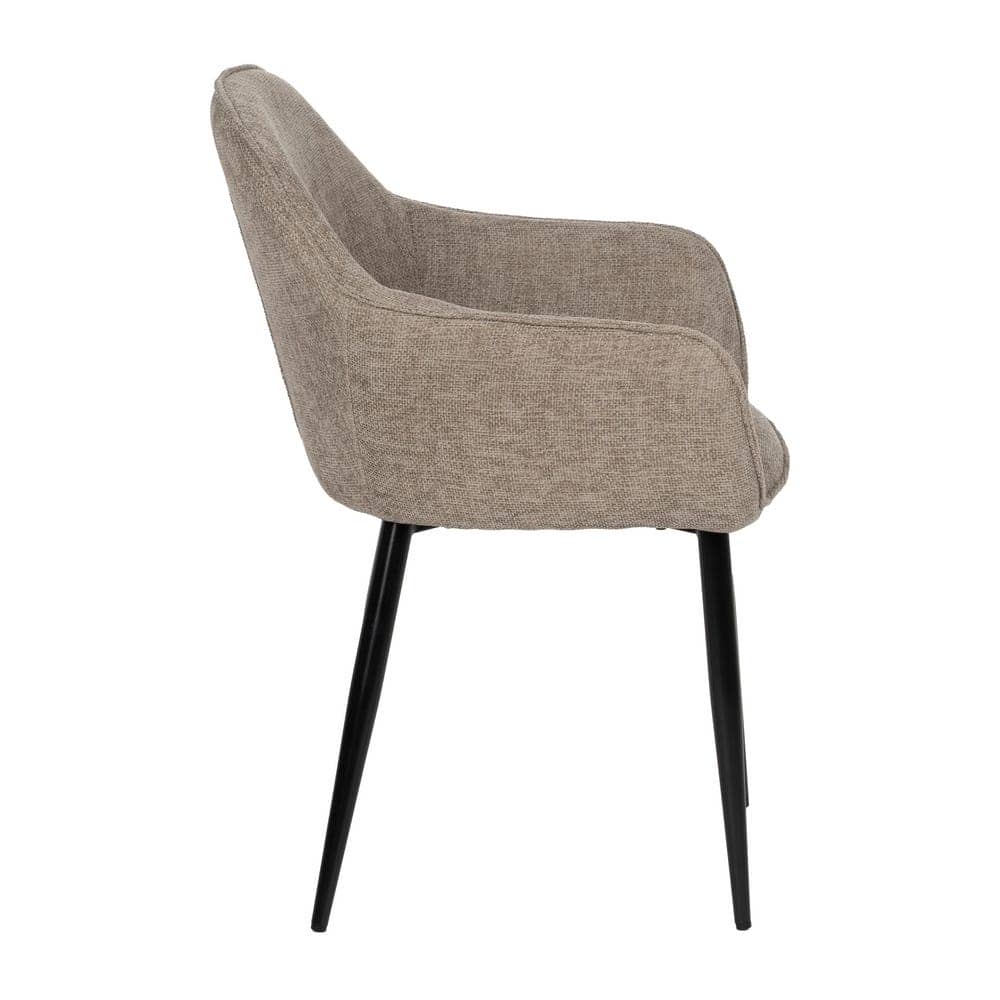 Pack de 2 Sillas Modernas Taupe con Estructura Metálica - Diseño Ergonómico y Confort Excepcional 83 cm Milton - Imagen 3