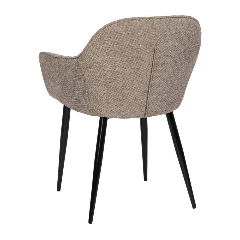 Pack de 2 Sillas Modernas Taupe con Estructura Metálica - Diseño Ergonómico y Confort Excepcional 83 cm Milton - Imagen 4