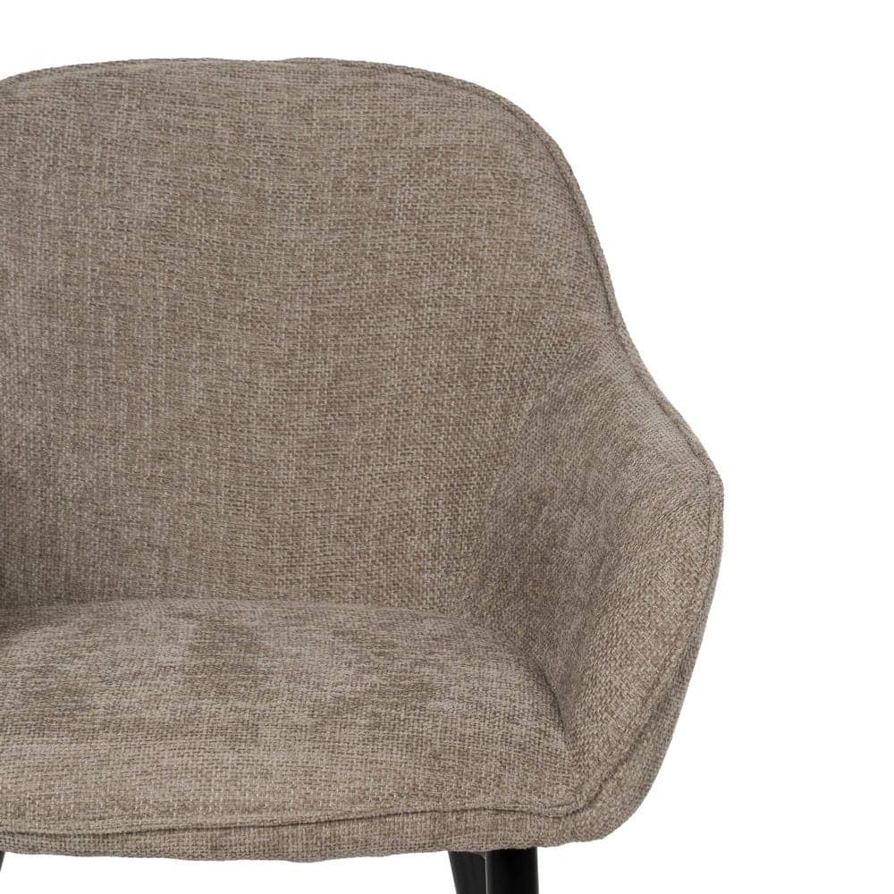 Pack de 2 Sillas Modernas Taupe con Estructura Metálica - Diseño Ergonómico y Confort Excepcional 83 cm Milton - Imagen 5