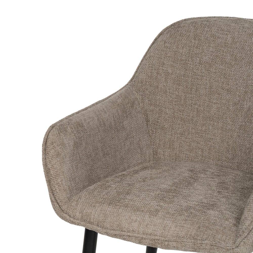 Pack de 2 Sillas Modernas Taupe con Estructura Metálica - Diseño Ergonómico y Confort Excepcional 83 cm Milton - Imagen 6