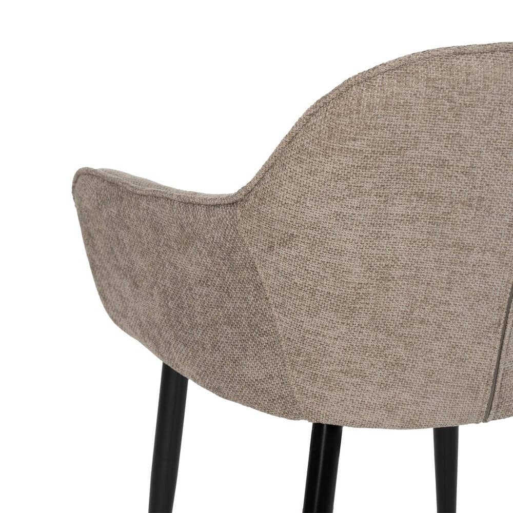 Pack de 2 Sillas Modernas Taupe con Estructura Metálica - Diseño Ergonómico y Confort Excepcional 83 cm Milton - Imagen 9