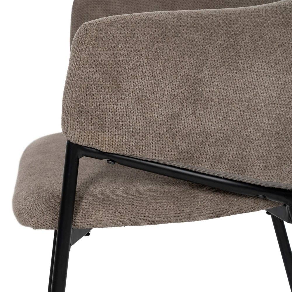 Pack de 2 Sillas Quincy Taupe con Patas de Metal - Diseño Moderno y Confortable 78 cm, Ideal para Hogar y Negocios - Imagen 6
