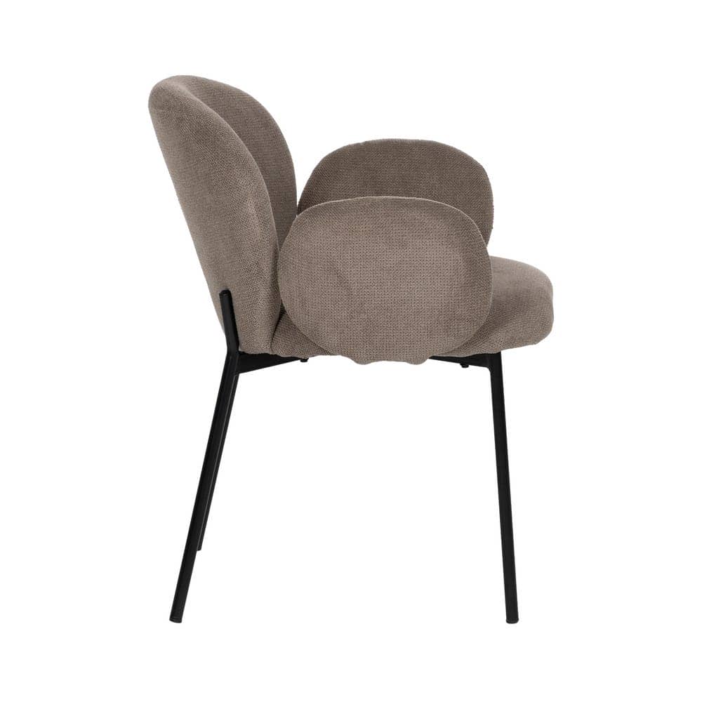 Pack de 2 Sillas Elias Taupe con Patas de Metal - Diseño Elegante y Confortable para Hogar y Oficina (79 cm) - Imagen 3