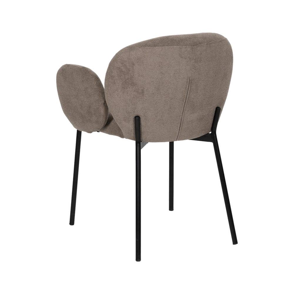 Pack de 2 Sillas Elias Taupe con Patas de Metal - Diseño Elegante y Confortable para Hogar y Oficina (79 cm) - Imagen 4