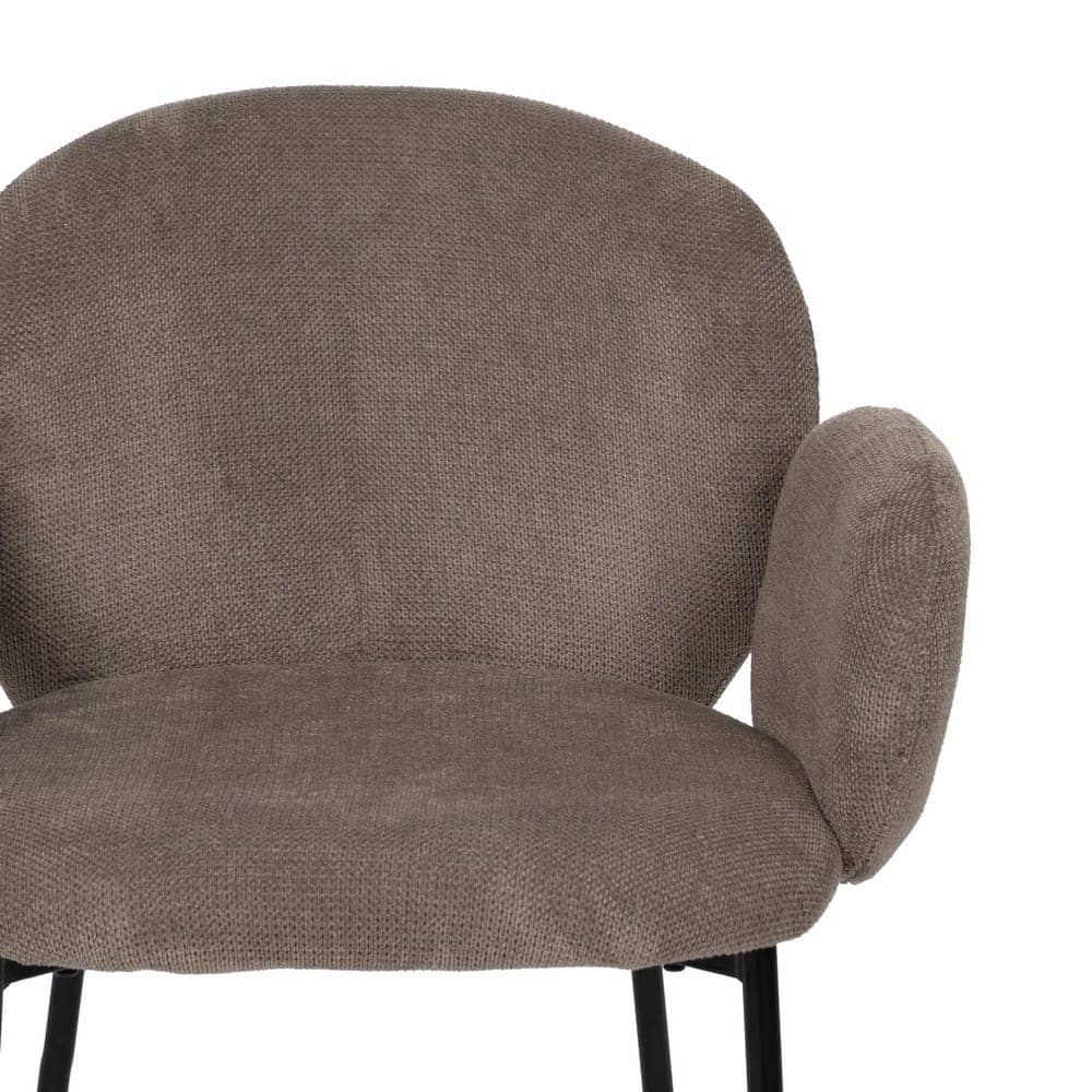 Pack de 2 Sillas Elias Taupe con Patas de Metal - Diseño Elegante y Confortable para Hogar y Oficina (79 cm) - Imagen 5