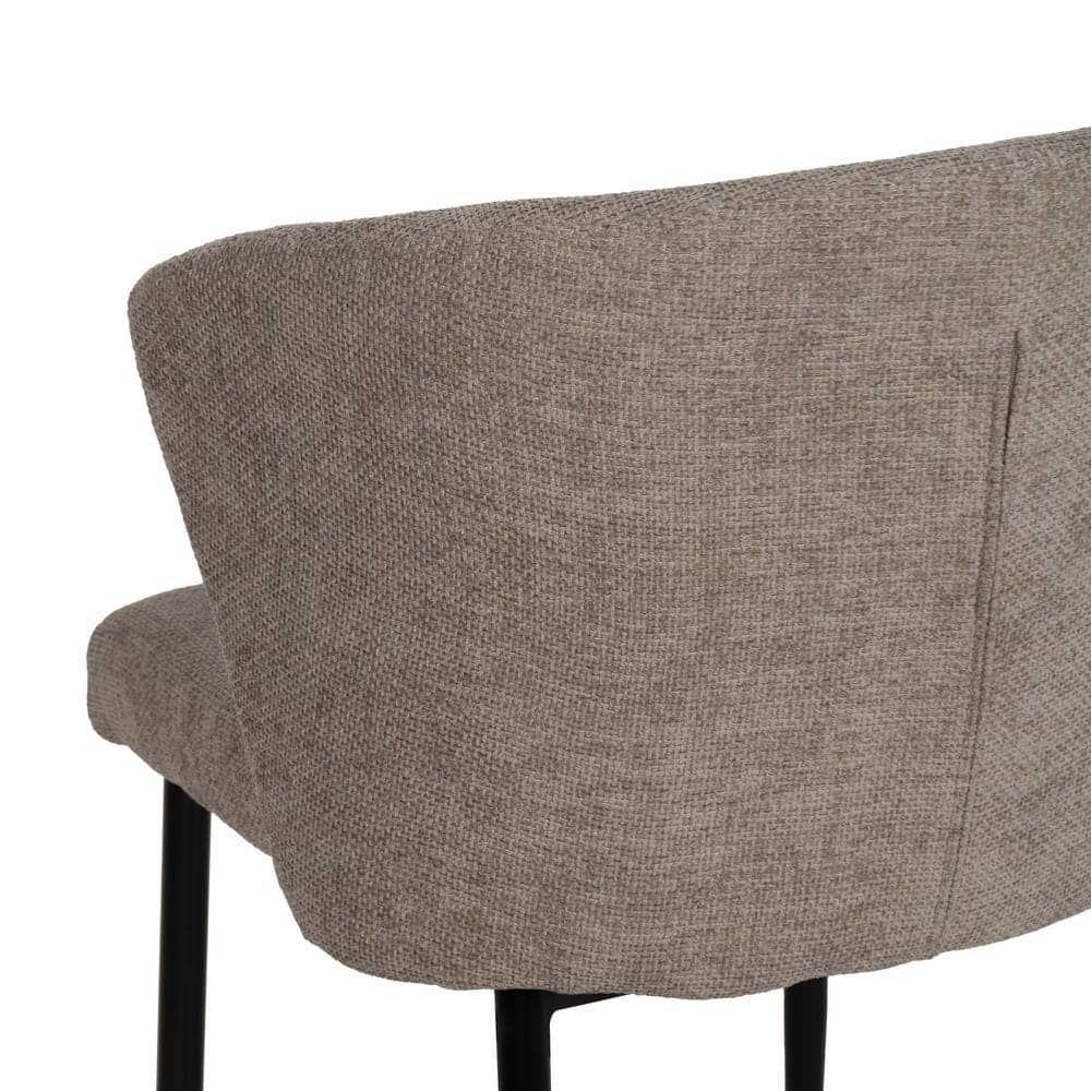 Pack de 2 Sillas Taupe de Poliester con Estructura Metálica - Diseño Moderno y Confort Ergonomico para Comedor y Oficina - Crosby 80 cm - Imagen 9