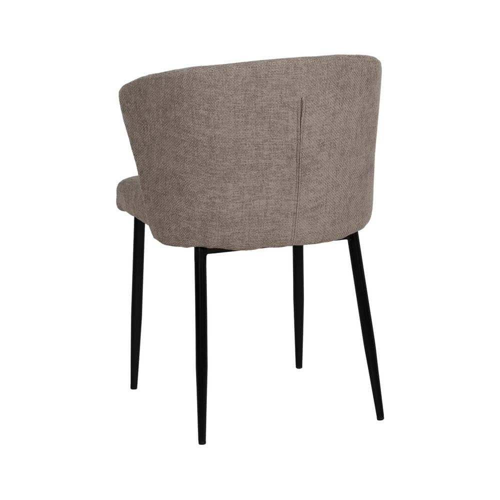 Pack de 2 Sillas Taupe de Poliester con Estructura Metálica - Diseño Moderno y Confort Ergonomico para Comedor y Oficina - Crosby 80 cm - Imagen 3