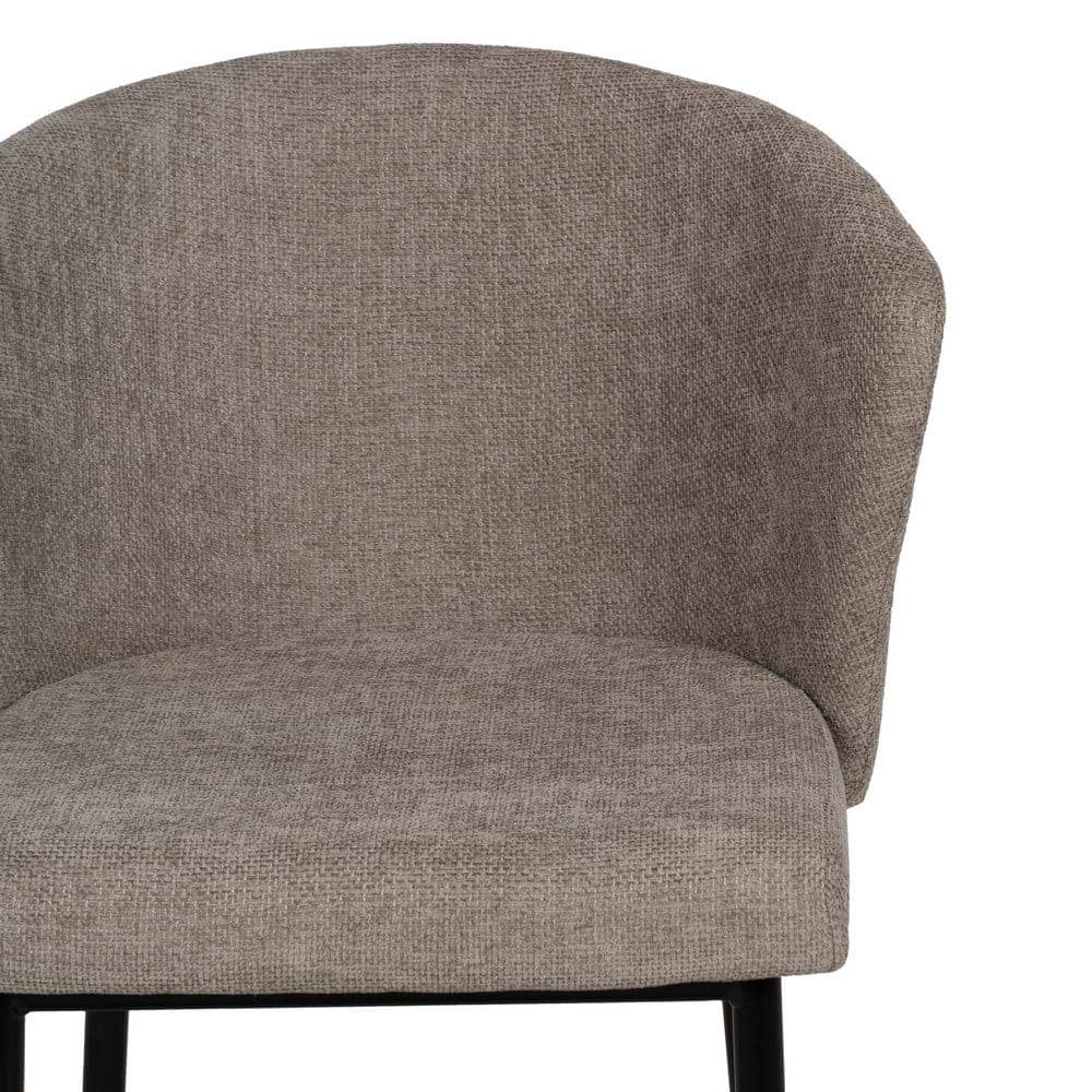 Pack de 2 Sillas Taupe de Poliester con Estructura Metálica - Diseño Moderno y Confort Ergonomico para Comedor y Oficina - Crosby 80 cm - Imagen 4