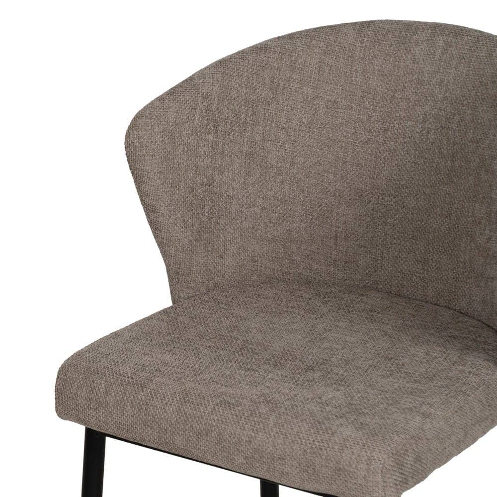 Pack de 2 Sillas Taupe de Poliester con Estructura Metálica - Diseño Moderno y Confort Ergonomico para Comedor y Oficina - Crosby 80 cm - Imagen 5