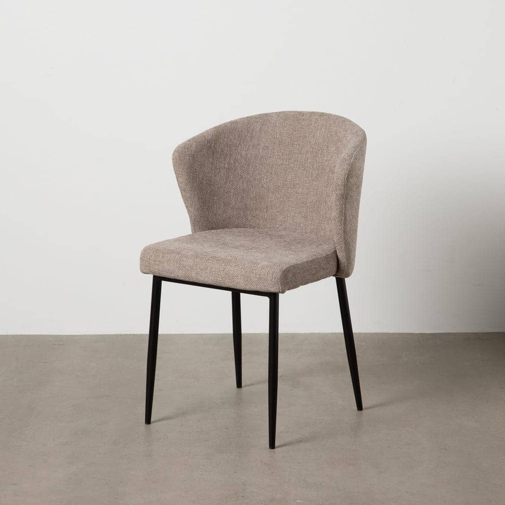 Pack de 2 Sillas Taupe de Poliester con Estructura Metálica - Diseño Moderno y Confort Ergonomico para Comedor y Oficina - Crosby 80 cm - Imagen 12