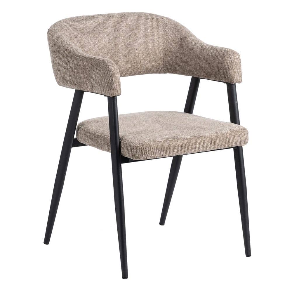 Pack de 2 Sillas Jonas Taupe de Tela con Patas de Metal - Diseño Moderno y Ergonómico para tu Hogar - Imagen 2