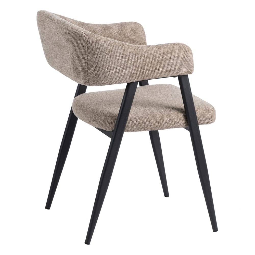 Pack de 2 Sillas Jonas Taupe de Tela con Patas de Metal - Diseño Moderno y Ergonómico para tu Hogar - Imagen 3