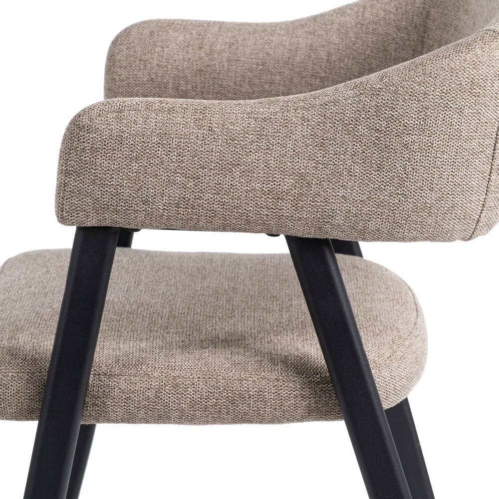 Pack de 2 Sillas Jonas Taupe de Tela con Patas de Metal - Diseño Moderno y Ergonómico para tu Hogar - Imagen 8