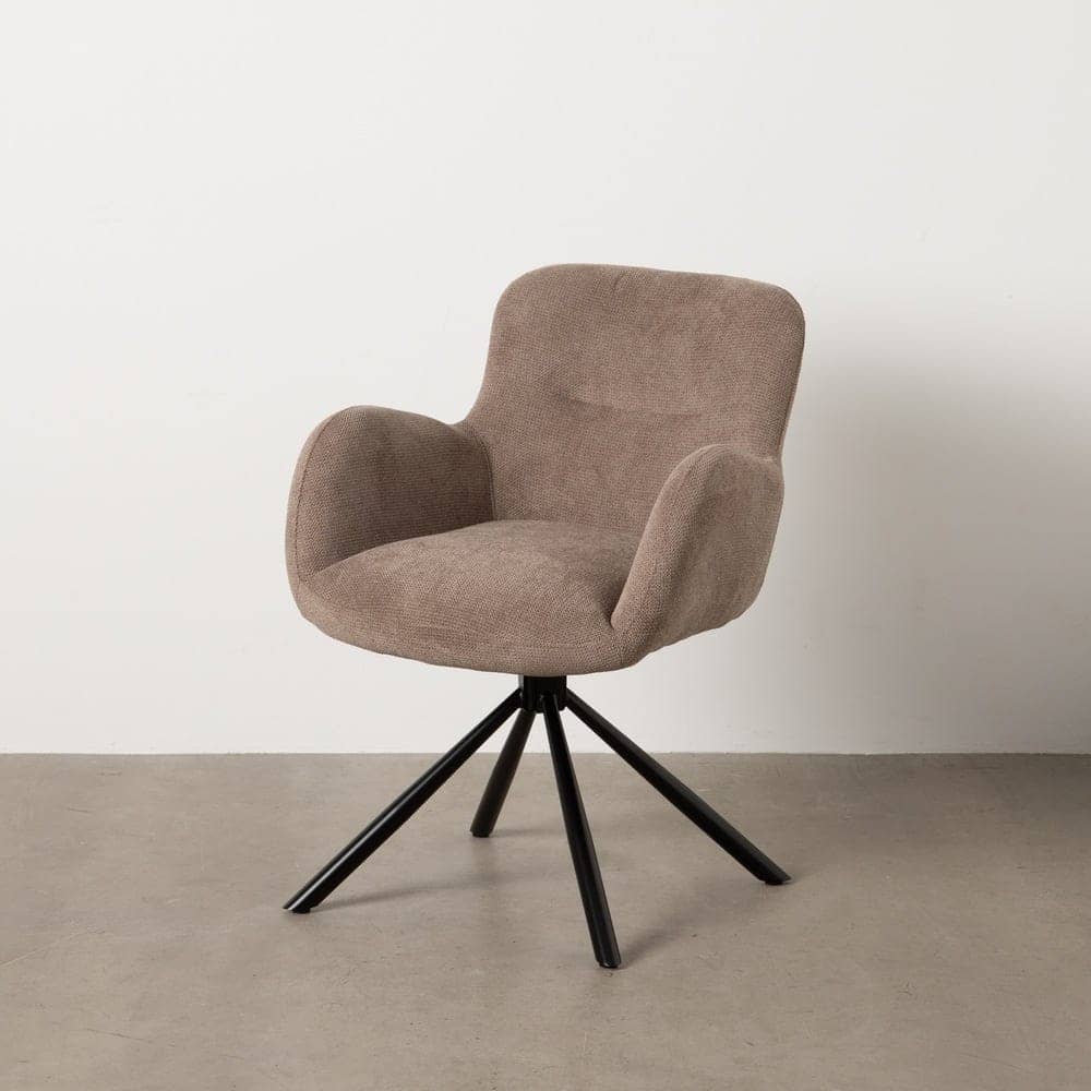 Pack de 2 Sillas Giratorias Taupe Kendrick con Patas de Metal - Confort y Diseño Contemporáneo - Imagen 13