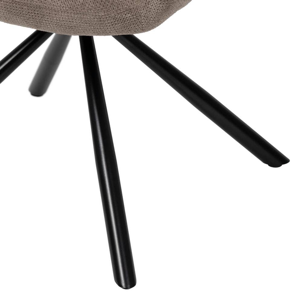 Pack de 2 Sillas Giratorias Taupe Kendrick con Patas de Metal - Confort y Diseño Contemporáneo - Imagen 10
