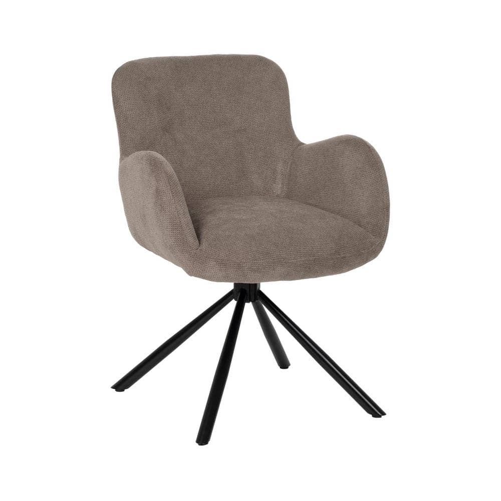 Pack de 2 Sillas Giratorias Taupe Kendrick con Patas de Metal - Confort y Diseño Contemporáneo - Imagen 2